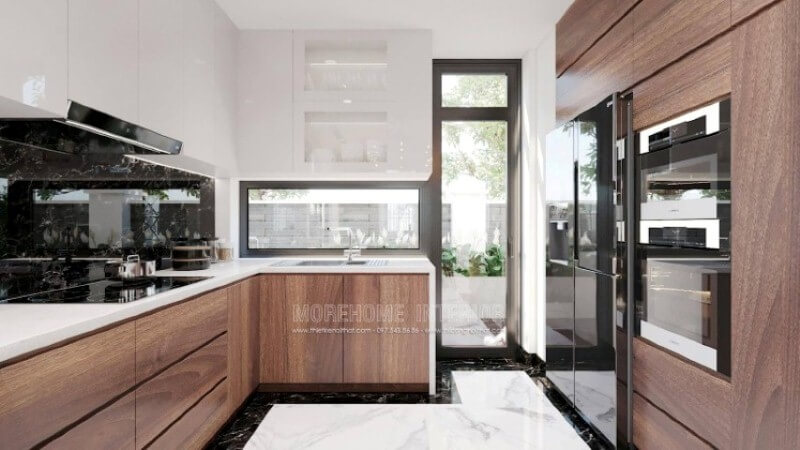 Là một người phụ nữ trong gia đình việc có một phòng bếp hoàn hảo vừa đáp ứng mọi công năng vừa mang lại cần thiết cũng như phát triển mạnh mẽ đồ nội thất, tính thẩm mỹ ngày càng khắt khe, bạn có thể nhanh chóng có được ý tưởng thiết kế không gian phòng bếp tuyệt đẹp cho mình như trong ý tưởng thiết kế không gian phòng bếp tại biệt thự Vinhomes Hải Phòng. Thiết kế phòng bếp, tủ bếp gỗ An Cường