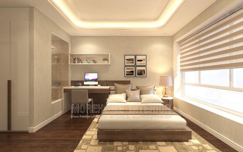 Thiết kế nội thất giường ngủ kiểu Nhật gỗ bệt hứa hẹn sẽ mang đến cho gia chủ một không gian sống hoàn hảo nhất giường ngủ